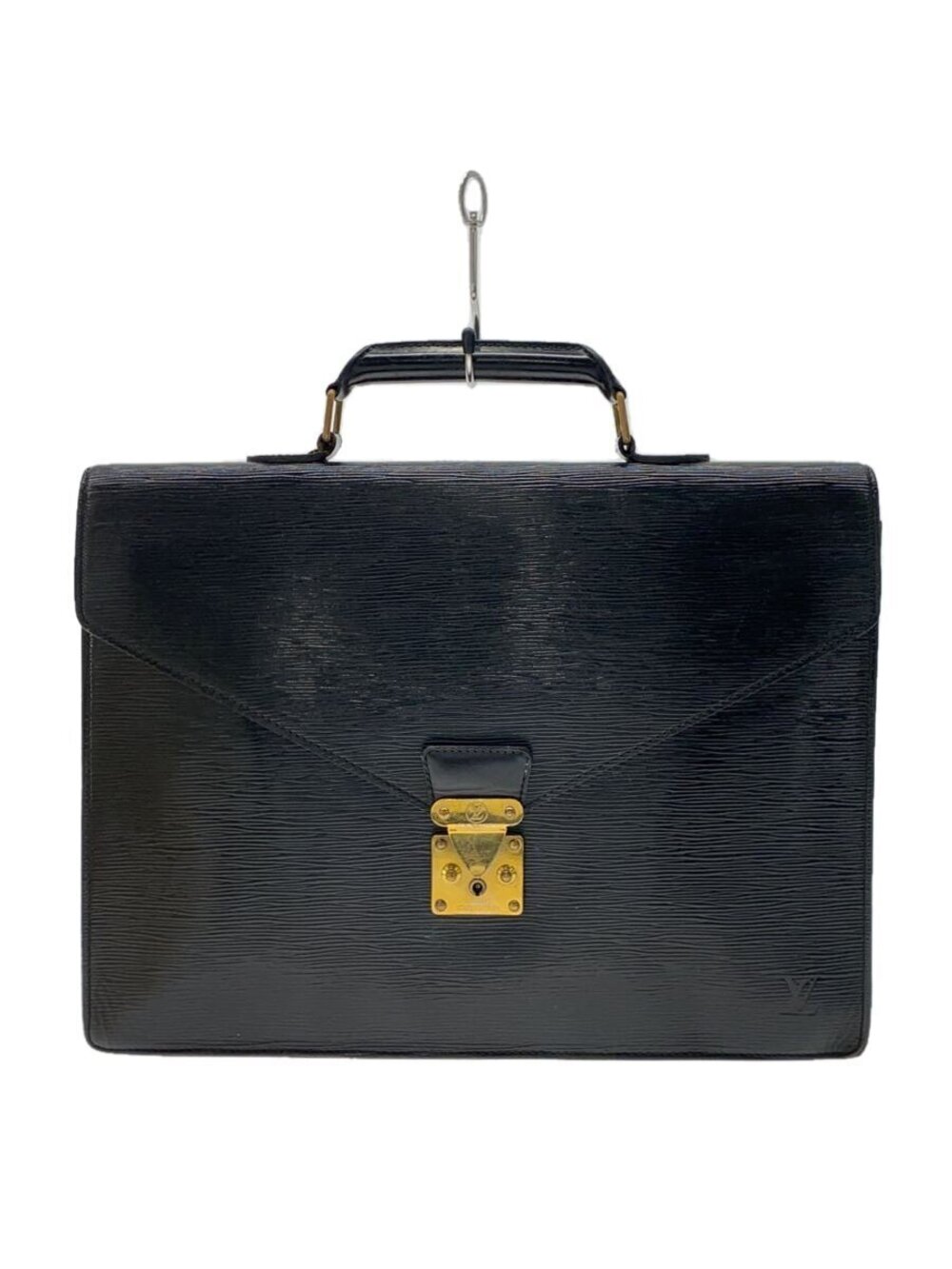 LOUIS VUITTON Serviette Conseiller Epi Black Leather Black
